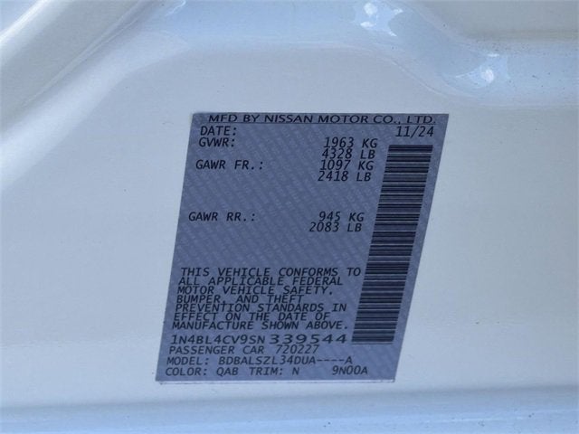 2025 Nissan Altima SR FWD