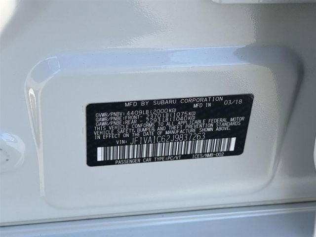 2018 Subaru WRX Premium